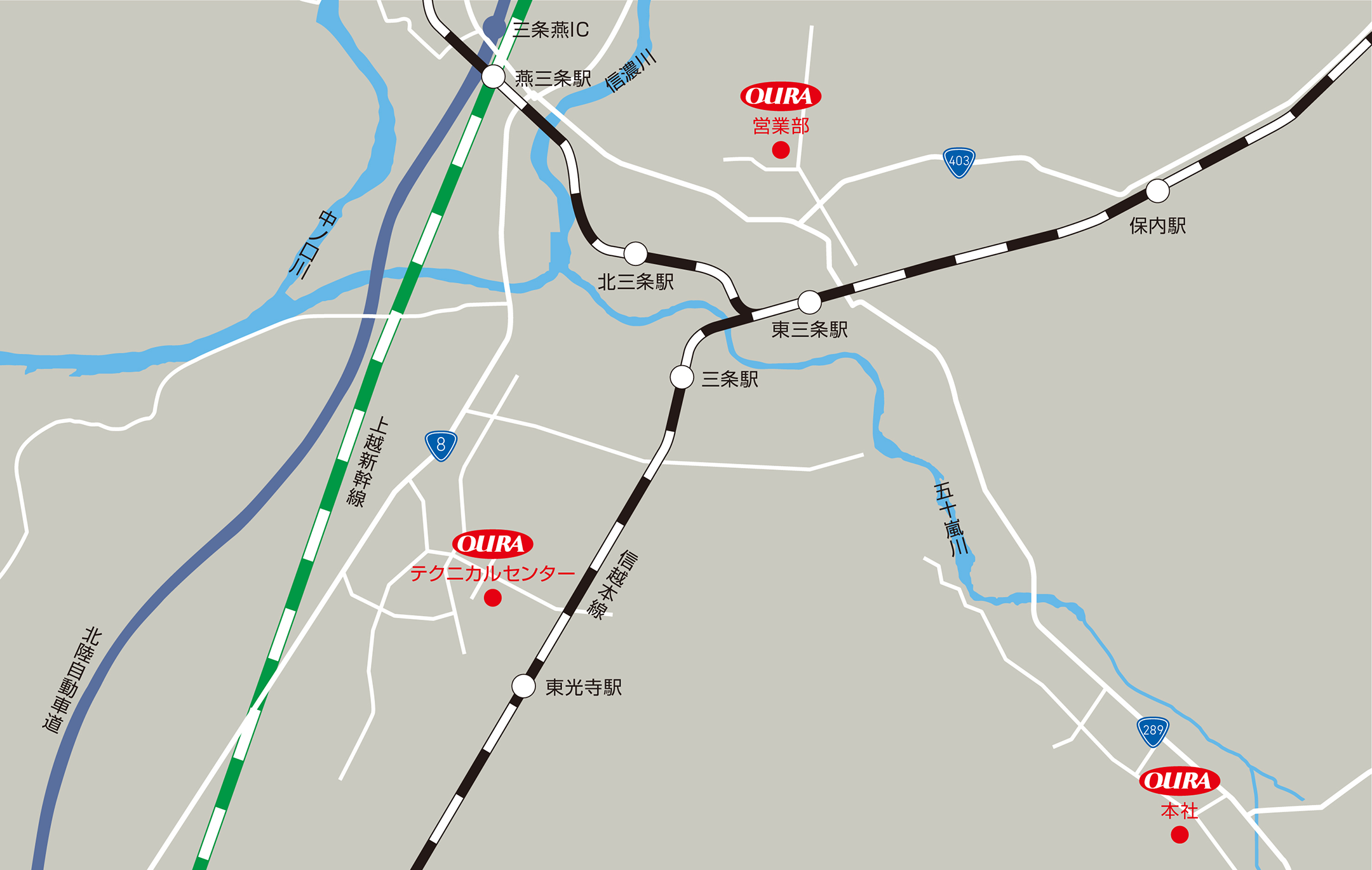 株式会社大浦工業所在地マップ